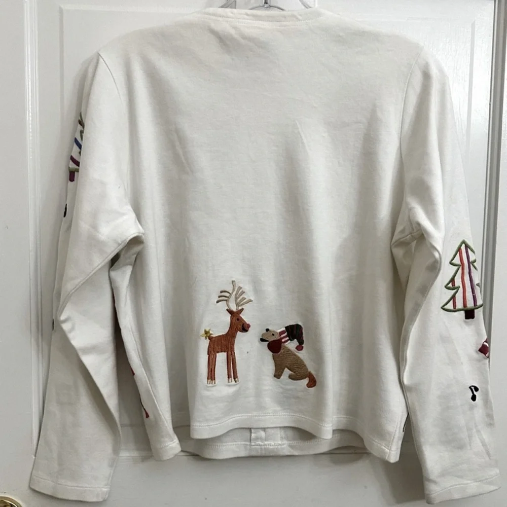 Michael Simon Holiday Embroidered Cardigan - Picture 6 of 13